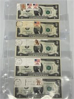 5 - $2 notes with stamps