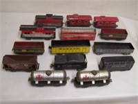 LOT OF 14 MARX RAILWAY CARS INC. SANTA FE,