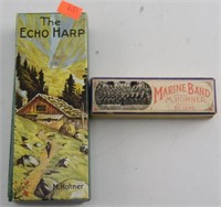 Vintage M Hohner Echo Harp and Vintage M. Hinger