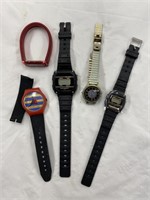 Lot Of 5 Watches Including Water Resistant Watches