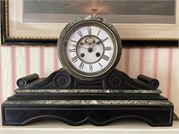 Circa mid 1800s French marble mantle clock