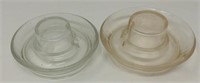 Lot of 2 - Glass Chicken Waterers