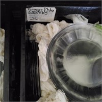 CRATES OF GLASS DINNER PLATES - 2 TIMES YOUR MONEY