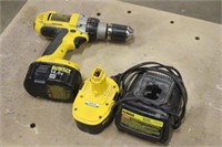 DEWALT DRILL WITH CHARGER, WORKS PER SELLER