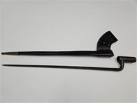 Vintage Rifle Bayonet w Leather Sheath See Size