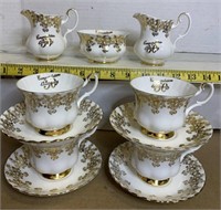 Congratulations 50th  tea cups and  saucers c&s