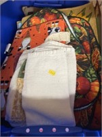 Hand Towels, Table Linens, Plastic Tote/Lid