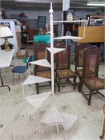 1950'S TIERED IRON STAIRSTEP PLANT STAND 70"T
