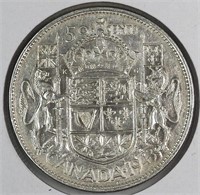 1943 Near 3 Canada Silver 50 Cents