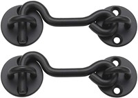 (2 Pack) 4" Privacy Hook and Eye Latch for Slidin