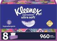 New Kleenex Ultra Soft Facial Tissues, 120