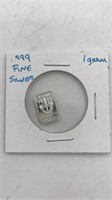 1gram 0.999 Fine Silver