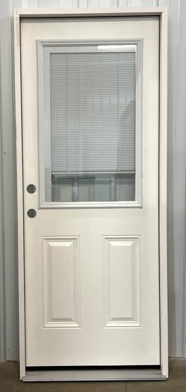 REEB 32in RH 1/2 Mini-Blind Prehung Exterior Door