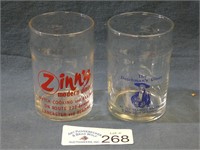 Zinn's and Dutchman's Diner Juice Glasses