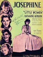 Katharine Hepburn signed sheet music