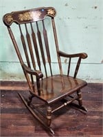 Nice Decorated Rocker with Stenciling