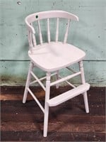 Primitive Wooden Child's High Chair