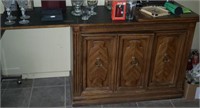 Wood Short Cabinet W/ Extendable Top