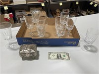 2 sets of Glasses & a NICE Trinket Box