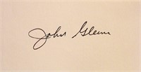 Astronaut John Glenn signature slip