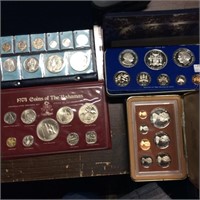 BOX LOT -  8 WORLD MINT  & PROOF SETS 6.8413 OZ .