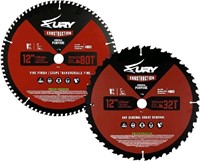 Fury 2 Pack Premium Blade 12 Inch Circular Saw Bla