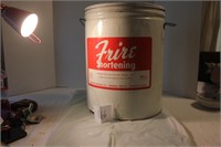 FRIRE SHORTENING CAN