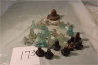 GROUND GLASS VTG STONEWARE STOPPERS