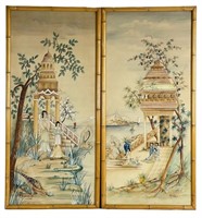 Frank J. Kriesche Jr- Chinese Tea House Paintings