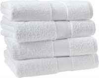 Organic Cotton Plush Bath Towels, White