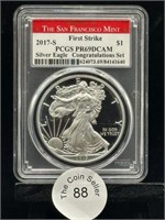 2017 S Proof American Silver Eagle First Strike $1