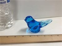 Vintage Blue Glass Bird