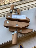 (2) Wooden Clamps