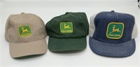 3 John Deere hats