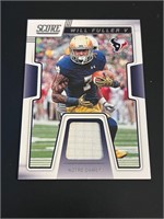 Will Fuller Notre Dame player worn jersey patch