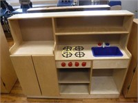 2pc Wooden Play Kitchen & Fridge