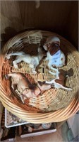Basket of Assorted Shelf Dogs