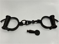 Steel spring locking handcuffs