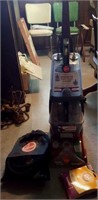 Hoover upright power scrubber with attachments