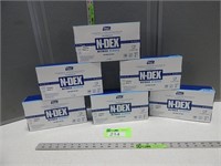 6 Boxes of N-Dex nitrile gloves, 100 per  box, siz