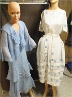 Dresses (2), 1929 date dress & 1917 linen dress