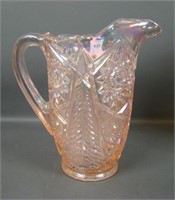 L.E. Smith Pink Iridized Valtec Pitcher.