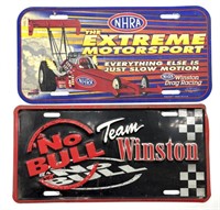 Team Winston and NHRA License Plates (NHRA is