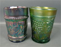 Two Piece Carnival Glass Tumbler Lot.