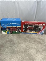 ERTL Farmall Super M-TA tractor and Case