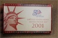 2001 US Mint Silver Proof Set