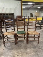 Ladder Back Chairs With Rush Seats