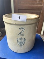 2-Gallon Uhl Stoneware Jar + Small 1/2-Gallon