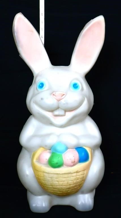 Vintage easter bunny w/ eggs blow mold, no cord