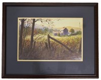 Signed Jim Gray The Homeplace Lithograph Print